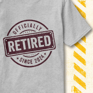 Retro Vintage Retirement Officially Retired 2024 T-Shirt