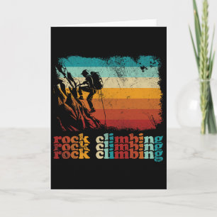 Retro Vintage Rock Climbing Climber Rock Climbing  Card