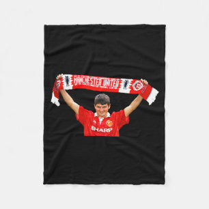 Retro Vintage Roy Keane Soccer Umbro Jersey Large Fleece Blanket