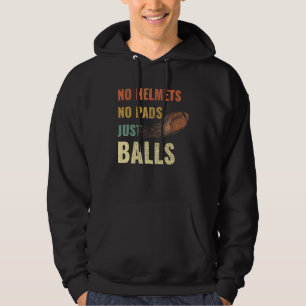 Retro Vintage Rugby Just Balls Players Fans Hoodie