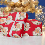 Retro Vintage Santa Claus Christmas Wrapping Paper<br><div class="desc">Introducing our "Old-Fashioned Festive Christmas Holiday Gift Wrapping Paper" 🎁🎅 🌟 Embrace the spirit of classic Christmas with our enchanting wrapping paper adorned with a Retro Vintage Santa Claus face pattern on a vibrant red background! 🎅🎄 🎀 Wrap your gifts in timeless elegance, bringing back the magic of traditional holiday...</div>