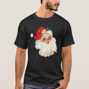 Retro Vintage Santa Claus Merry Christmas Holiday  T-Shirt