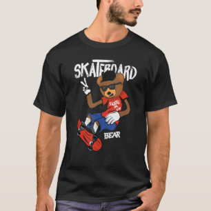 Retro Vintage Santa Cruz Bear Skateboarding Street T-Shirt