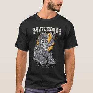 Retro Vintage Santa Cruz Skate Skateboarding Skull T-Shirt