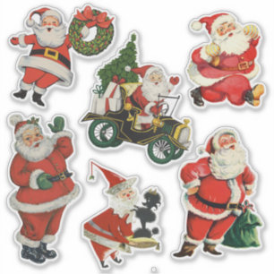 Retro Vintage Santas Large