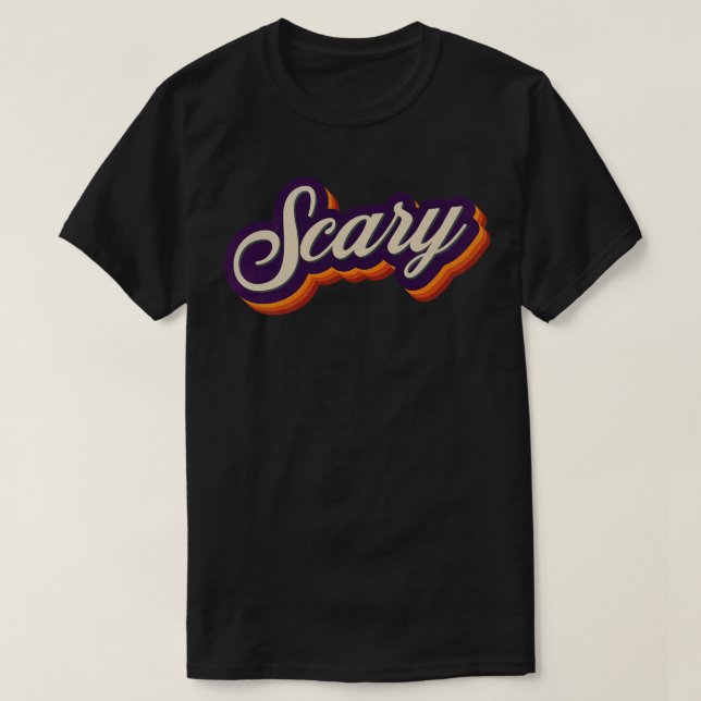 Retro Vintage Scary T-Shirt (Design Front)