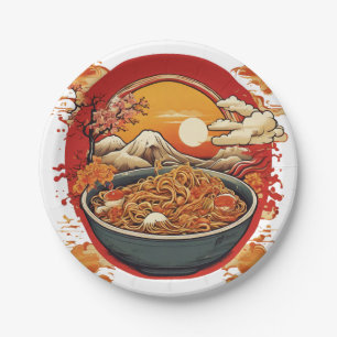 Retro vintage script logo printable drawing paper plate