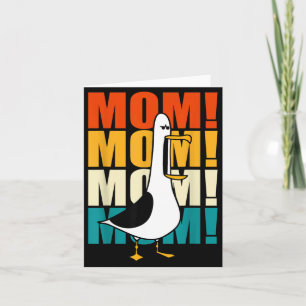 Retro Vintage Seagull Mum Life Funny Bird Lover Card