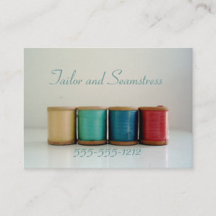 Retro Vintage Seamstress and Tailor Business Cards