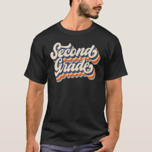 Retro Vintage Second Grade Student Teacher Back To T-Shirt