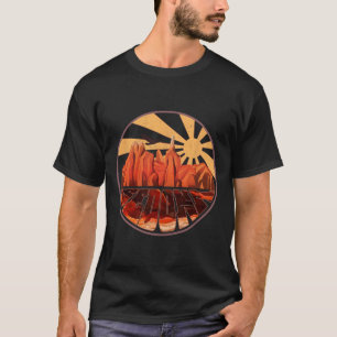 Retro Vintage Sedona Arizona T Shirt Hiking Sunset