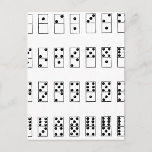 retro vintage set of dominoes postcard