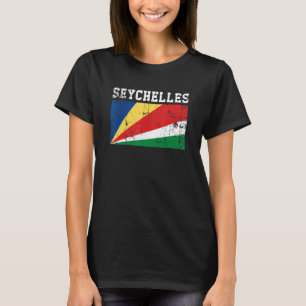 Retro Vintage Seychelles Flag Seychellois Roots T-Shirt