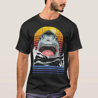 Retro Vintage Shark  Marine Biologist Wildlife Sha T-Shirt