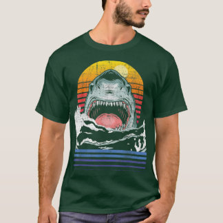 Retro Vintage SharkMarine Biologist Wildlife Shark T-Shirt