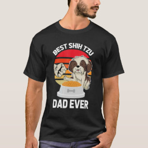 Retro Vintage Shih Tzu Dad Dog Daddy Pet Owner Fat T-Shirt