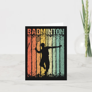 Retro Vintage Shuttle Player Badminton  Card