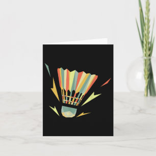 Retro Vintage Shuttle Player Badminton Card