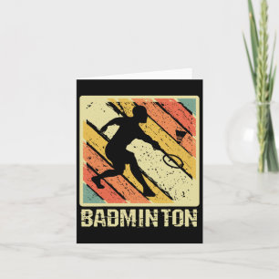 Retro Vintage Shuttle Player Badminton Card