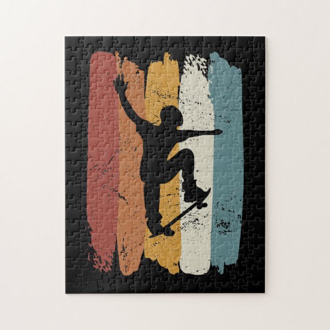 Retro vintage Skateboard Jigsaw Puzzle (Vertical)