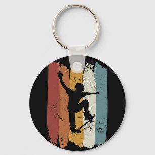 Retro vintage Skateboard Key Ring