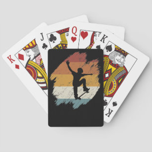 Retro vintage Skateboard Playing Cards