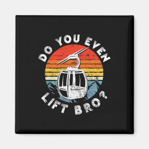 Retro Vintage Ski Do You Even Lift Bro 1 Magnet