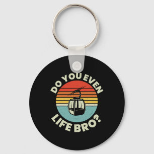 Retro Vintage Ski Do You Even Lift Bro Key Ring