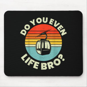 Retro vintage ski do you even lift bro_  mouse pad