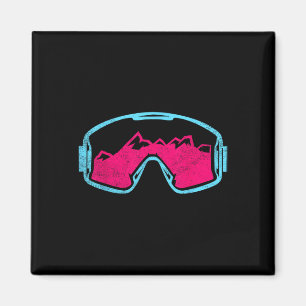 Retro Vintage Ski Snowboard Goggles 80s 90s Skiing Magnet