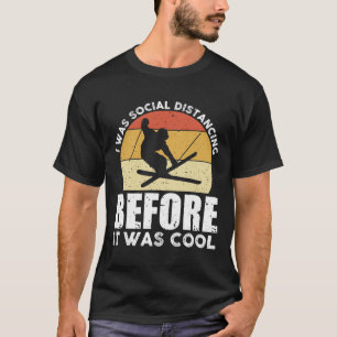 Retro Vintage Ski Tee Cool Winter Sports Skiers Sk