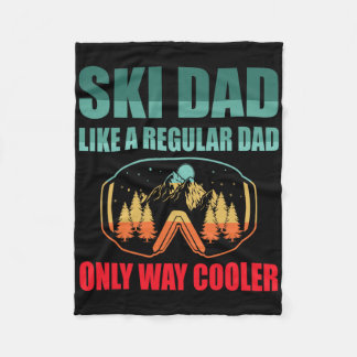Retro Vintage Skiing Snow Gifts For Skiers  Fleece Blanket