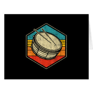 Retro Vintage Snare Drum - Marching Band Drumline 