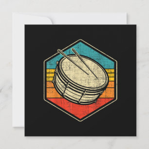 Retro Vintage Snare Drum - Marching Band Drumline Invitation