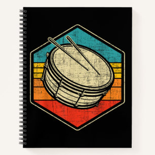Retro Vintage Snare Drum - Marching Band Drumline Notebook