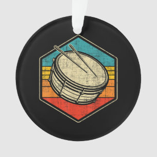 Retro Vintage Snare Drum - Marching Band Drumline Ornament
