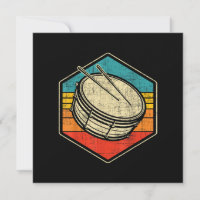 Retro Vintage Snare Drum - Marching Band Drumline