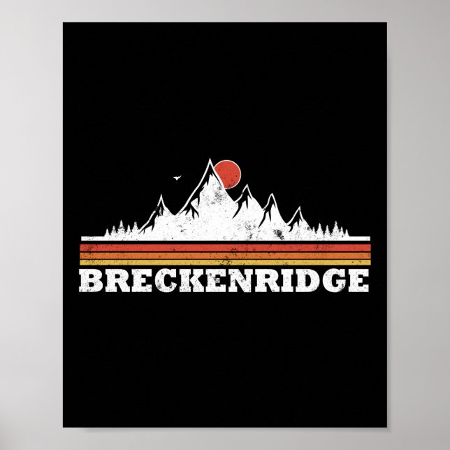 Retro Vintage Snow Ski Breckenridge Poster (Front)
