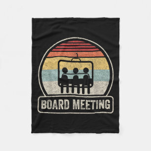 Retro Vintage Snowboard Meeting Snowboarding Vacat Fleece Blanket