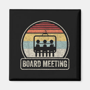 Retro Vintage Snowboard Meeting Snowboarding Vacat Magnet