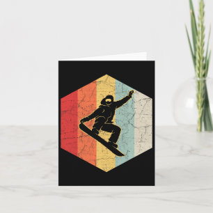 Retro Vintage Snowboard Winter Sports Snowboarding Card