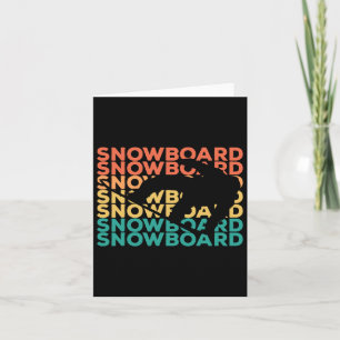 Retro Vintage Snowboarding Gift For Snowboarders  Card