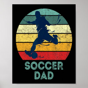 Retro Vintage Soccer Dad T Shirt  Poster
