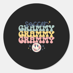 Retro Vintage Soccer Grammy Funny Grammy Mothers T Classic Round Sticker
