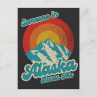 Retro vintage Someone In Alaska Loves Me 70s AK