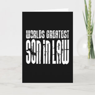 Retro Vintage Sons in Law : World's Greatest Son Card