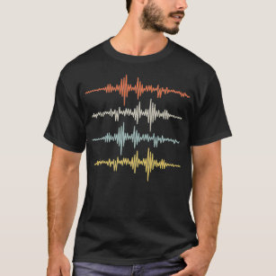 Retro Vintage Sound Waves  T-Shirt