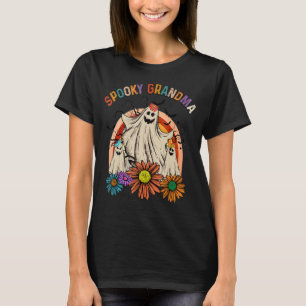 Retro Vintage Spooky Grandma Cute Baby Ghost Groov T-Shirt