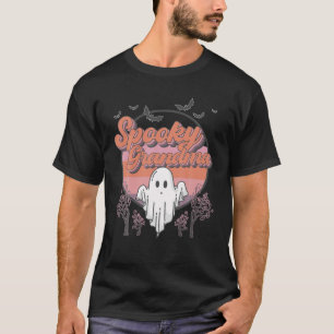 Retro Vintage Spooky Grandma Ghost Skeleton Hallow T-Shirt