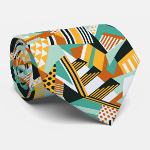Retro vintage sportswear geometric pattern tie